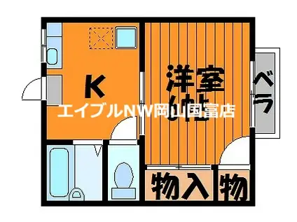 ハイツコスモス(1K/1階)の間取り写真