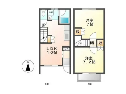 メゾンリバージュ(2LDK/1階)の間取り写真