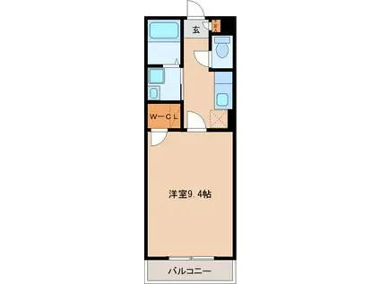 アヴァンセ高砂II(1K/3階)の間取り写真