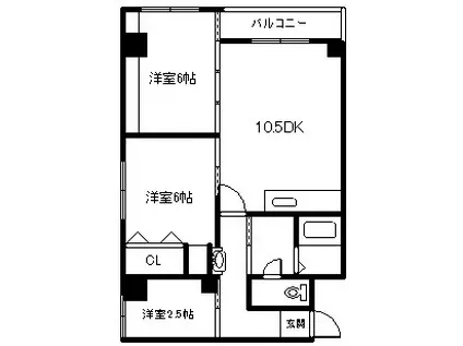 アーバン823(3LDK/3階)の間取り写真