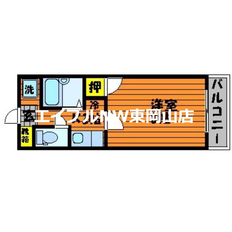 マーガレットM-II(1K/1階)の間取り写真