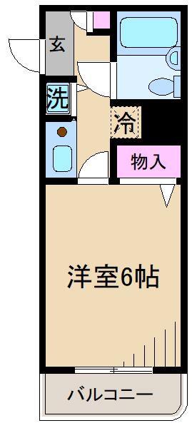 ジョイフル上中里(1K/2階)の間取り写真