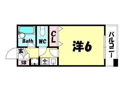 リバーサイド明光(1K/4階)の間取り写真