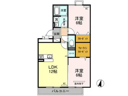 ファミール近藤IV 301(2LDK/3階)の間取り写真