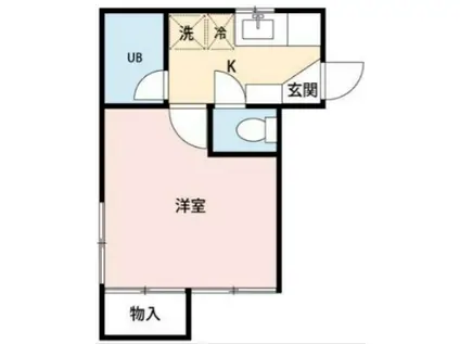 チェリーハイツ(1K/1階)の間取り写真