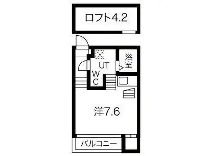 REGALO(1K/2階)の間取り写真