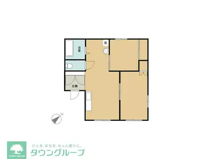 エクセル山田(2K/1階)の間取り写真