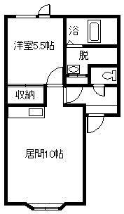 グラディアII(1LDK/1階)の間取り写真