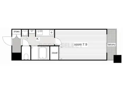 プレサンス栄メディパーク(1K/4階)の間取り写真