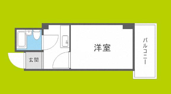MKマンション(1K/4階)の間取り写真