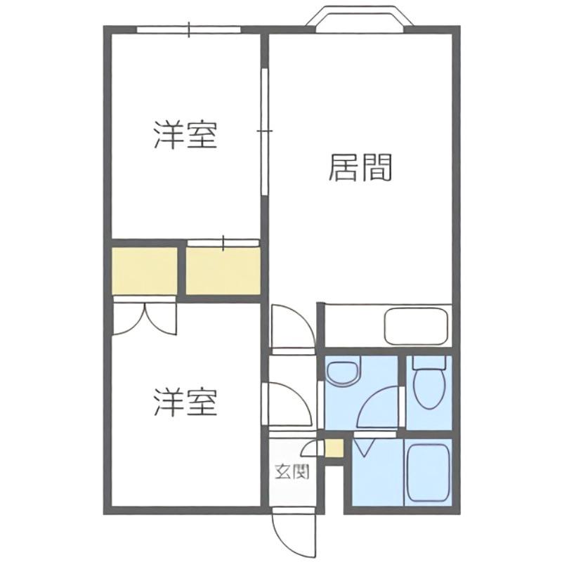 広和ハイツNO8(2LDK/4階)の間取り写真