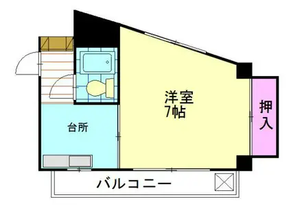 芸短コーポ(1K/3階)の間取り写真