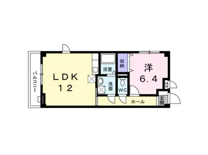 ハイツ赤坂(1LDK/1階)の間取り写真