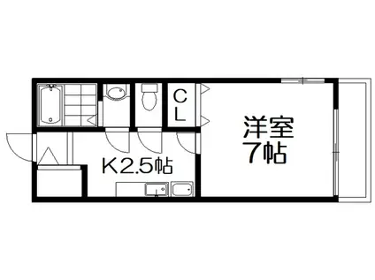 メゾンソウザ(1K/2階)の間取り写真