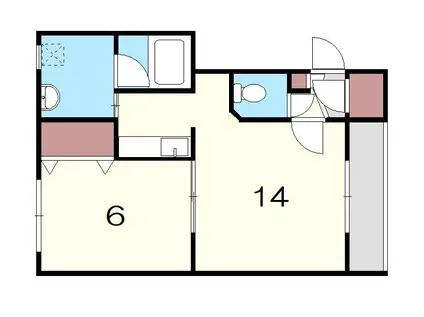 カントリーアヴェニュー(1LDK/3階)の間取り写真
