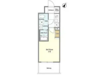 LA DOUCEUR川崎I(1K/7階)の間取り写真