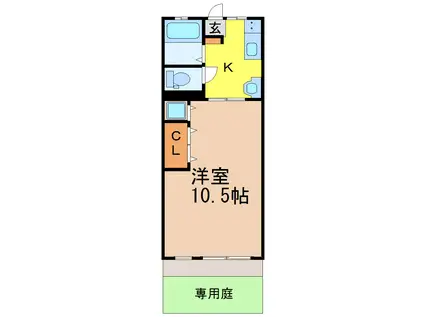 栄寿マンション(1K/1階)の間取り写真