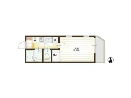 プルーマ三鷹I(1K/1階)の間取り写真