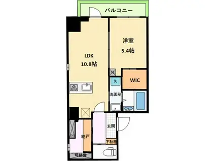 LEXINGTON(1LDK/4階)の間取り写真