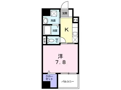 シュトラーレ 八日町(1K/1階)の間取り写真