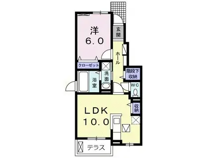 プロムナード(1LDK/1階)の間取り写真