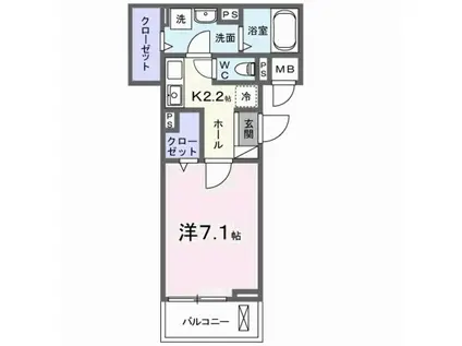 JADA HOUSE桜井(1K/3階)の間取り写真