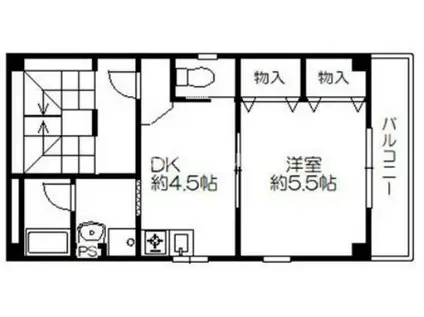 シャルマンコート神戸駅前(1DK/4階)の間取り写真