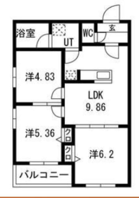 エス.フィールド奏(3LDK/4階)の間取り写真