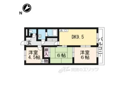 エヴァークレストール(3LDK/3階)の間取り写真