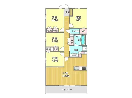 プレサンスロジェ浜松(4LDK/13階)の間取り写真