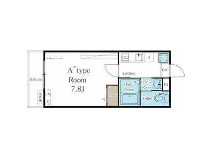 アークリード洛北(1K/3階)の間取り写真