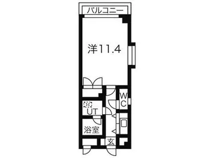 ヴェルシェーヌ桜橋(1K/5階)の間取り写真