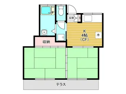 セイパレス日吉IV(2K/1階)の間取り写真