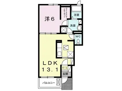 ビックベン I(1LDK/1階)の間取り写真
