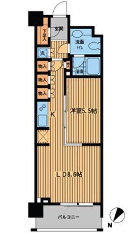 プライムアーバン日本橋横山町(1LDK/8階)の間取り写真