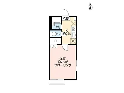 WELINA SHOEII(1K/1階)の間取り写真