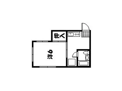 新屋敷Nビル(1K/3階)の間取り写真