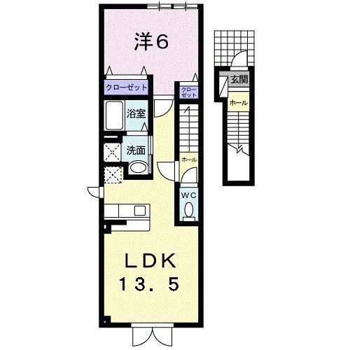 JR室蘭本線 錦岡駅 バス乗車時間:7分 最寄りバス停で下車 徒歩4分 2階建 築15年(1LDK/2階)の間取り写真