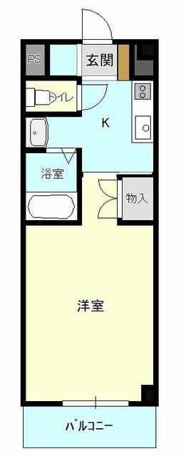 F&FアビタシオンII(1K/2階)の間取り写真
