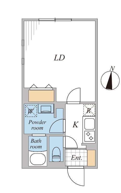 LEGALAND桜新町ANNEX(1K/4階)の間取り写真