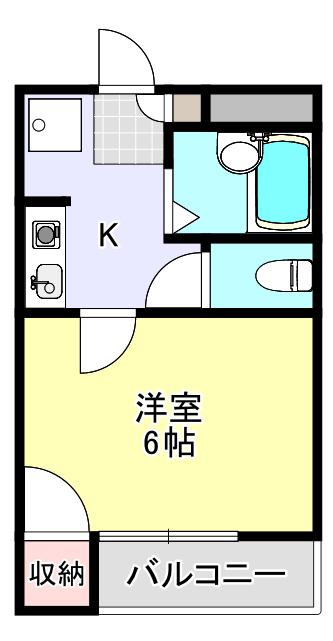 セイラBOX東貝沢A(1K/1階)の間取り写真