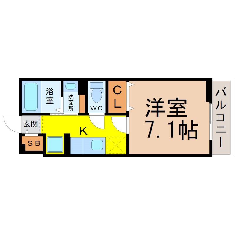 サンエスケーイワタI(1K/2階)の間取り写真