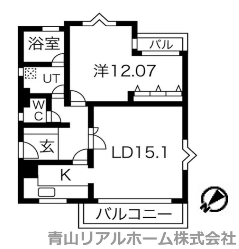 クインテット原宿(1LDK/2階)の間取り写真