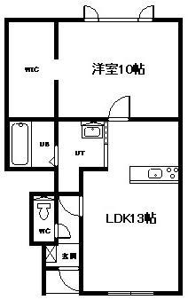 BUENA VISTA DOS(1LDK/1階)の間取り写真