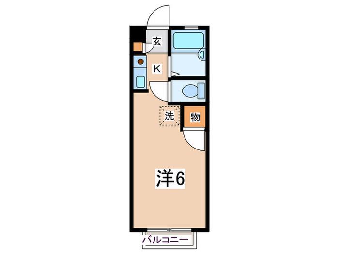 クラージュ(1K/1階)の間取り写真
