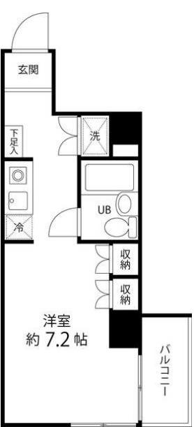 ドミトリー原町田(ワンルーム/11階)の間取り写真
