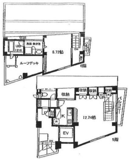NS STUDIO(1LDK/6階)の間取り写真