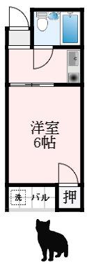 ルーチェ白鷺(ワンルーム/3階)の間取り写真