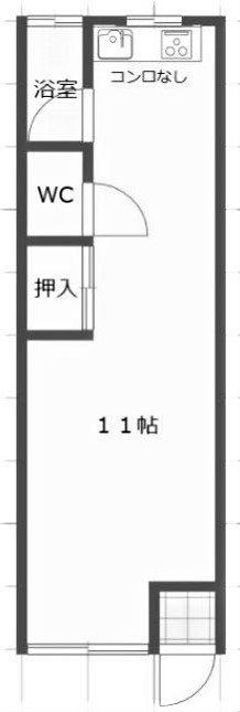 ソルトインハイツ(ワンルーム/2階)の間取り写真