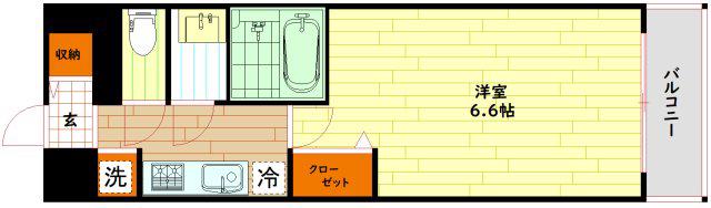 プレサンス大阪都島エレナード(1K/7階)の間取り写真